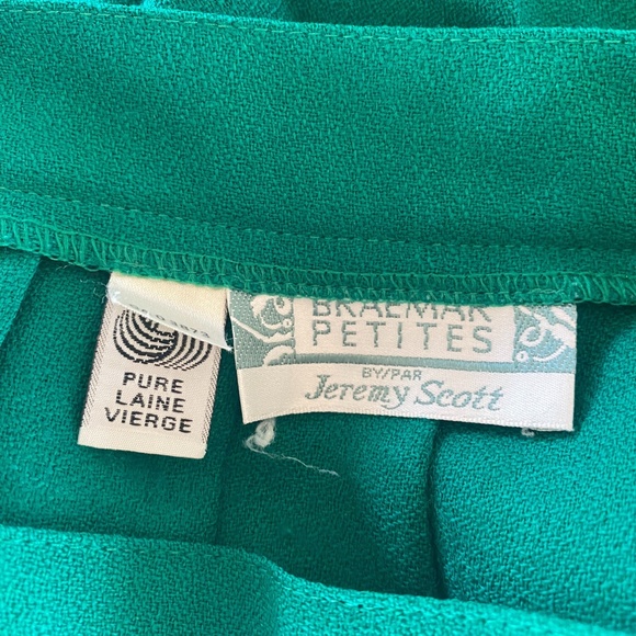 Vintage 1990s Pleated Wool Tennis Skirt Braemar by Jeremy Scott / 25" waist - Picture 8 of 9